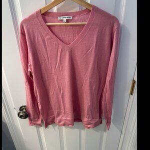 The Cashmere Project Pink V-Neck Sweater Size L